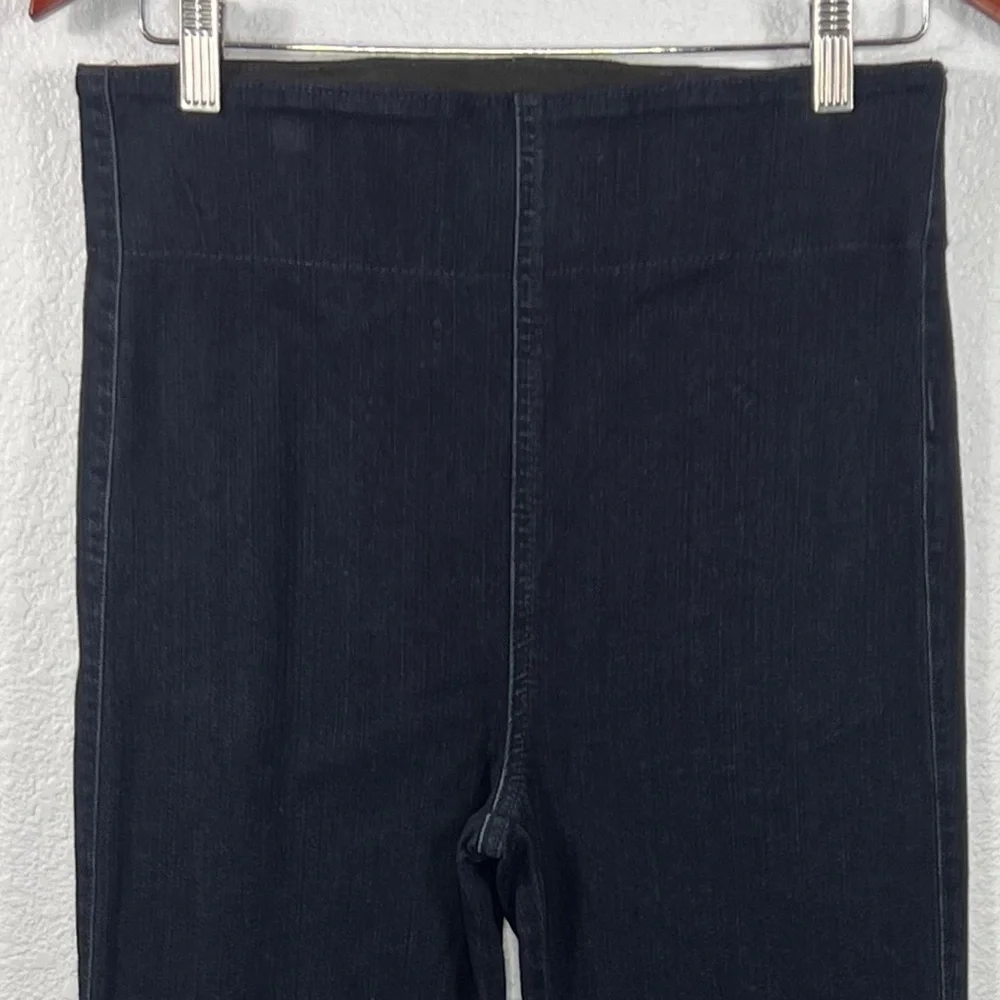 Show Me Your Mumu Flared Bell Bottom Denim Jeans Tall Sz L Rayon Cotton Blend